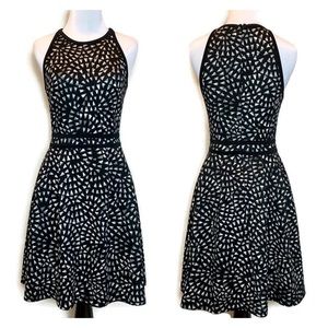 Mossimo High Neck Fit & Flare Geometric Dress XS